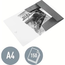 SÜS 45990051 Wow A4 Ince Lastikli 3 Katlı Dosya, Metalik Buz Mavisi, 150 Sayfa Kapasiteli