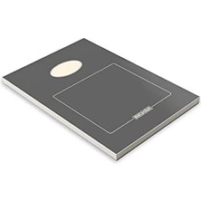 SÜS A5 Karton Kapaklı Bloknot, Primary Serisi, 80 Yaprak, Düz, Gri