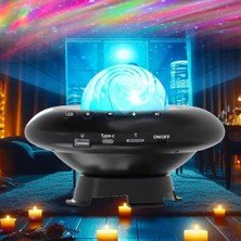 SÜS Galaksi Gökyüzü ve Yıldızları Yansıtan Gece Lambası Hoparlör Özellikli LED Rgb Işıklı Telefon ile Bluetooth Bağlantı Rgb Starry Sky Light Speaker CH-M26 (CH-M26)