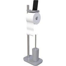 SÜS Suı Tuvalet Kağıtlık Tuvalet Fırçalı-Gri M-E75T-07