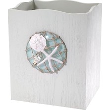 SÜS - Çöp Sepeti, Dekoratif Çöp Kovası, Plajdan Esinlenen Banyo Aksesuarları (Seaglass Koleksiyonu)