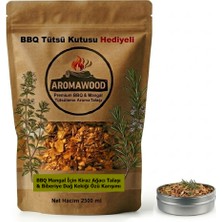 Aroma Wood Grill Mangal Bbq Barbekü Için Kiraz Ağacı & Biberiye & Dağ Kekiği Karışımı Tütsüleme Aroma Talaşı