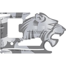 SÜS Outlet 18 Fonksiyonlu Cüzdan Içi Aslan Tasarımlı Kart Acil Durum Kiti