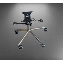 Sandofis Çift Kollu Mekanizma Çift Renk Silikon Tekerli Ofis Koltuğu Seti