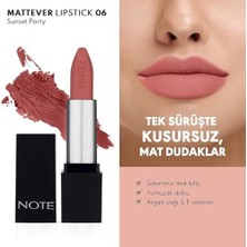SÜS Mattever Lipstick 06 Sunset Party Yarı Mat Saten Bitişli Ruj, Pembe