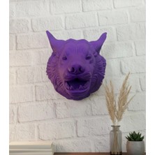 Cansa Mor Kurt Figürü Duvar Aksesuarı