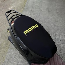 Şimika Momo Siyah Penye Motorsiklet Sele Kılıfı 1.kalite Likrali Penye Yıkanabilir