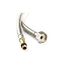 SÜS Uyumlu Paslanmaz Tel Örgülü Batarya Bağlantısı Flexıble Batarya Bağlantı Hortumu 3/8*M12 (2 Adet) 50 cm