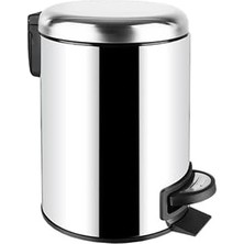 SÜS Paslanmaz Pedallı Çöp Kovası Krom 5lt (000301)