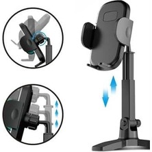 SÜS Masaüstü Telefon Standı 360 Derece Dönebilen Başlıklı Ayaklı Telefon Tripodu