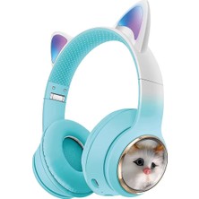 SÜS 5.3 Kedili Kulak Üstü Bluetooth Kulaklık Yeşil Blt-45