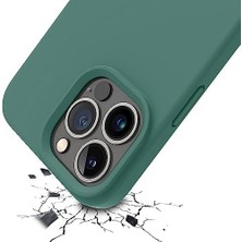 SÜS 14 Pro Max Kılıf 6.7’ Içi Kadife Lansman Silikon Kılıf Şok Emici Full Kasa Koruma Sağlayan Kılıf Haki Yeşil