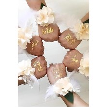 SÜS Bride To Be Gold Altın Renk Geçici Dövme 1 Bride 5 Team Bride Bekarlığa Veda Partisi
