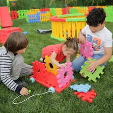 Exectus Anaokulu Tipi Motor Beceri Geliştiren Arabalı Dev Puzzle Inşa Seti