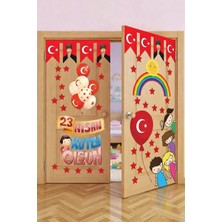 Kt Grup 23 Nisan Çocuk Bayramı Eğlenceli Cam Duvar Süsleme Sticker Seti