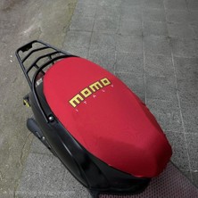 Şimika Momo Kırmızı Penye Motorsiklet Sele Kılıfı 1.kalite Likrali Penye Yıkanabilir