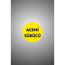 SÜS Parti Tasarla Acemi Sürücü Yazılı Oto 15X15 cm Sarı Zemin Siyah Yazı