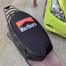 Şimika Marlboro Siyah Penye Motorsiklet Sele Kılıfı 1.kalite Likrali Penye Yıkanabilir