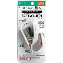 SÜS -10NLK/W Zımba, Sakuri, 20 Parça, 100 Yedek Iğne Tutar, Beyaz