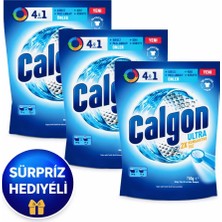 Calgon 4ü1 Arada Ultra Konsantre Toz 750 gr x 3 Kireç Önleyici Sürpriz Hediyeli