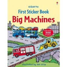 Usborne Big Machines Sticker Book Renkli Çıkartmalar ile 3+ Yaş Çocuklar İçin Eğlenceli Aktivite