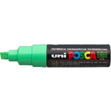 Uni-Ball Posca Su Bazlı Boyama Kalemi 8.0 Poster Markörü 8.0 Mm Açık Yeşil pc-8k (6 Lı Paket)