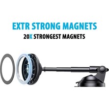 SÜS Manyetik Mıknatıslı Içeriğindeki Aparatlar Sayesinde Tüm Cep Telefonları Navigasyon ve Tabletlere Uyumlu Ayarlanabilir Vakum ve Yapışkanlı Kuvvetli Araç ve Masaüstü Telefon Tutucu 032