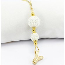 Biuti Iki Kat Incili Harfli Dikiz Ayna Süsü Y Harfi, Gold Renkli Hediyelik Yeni Araba Hediyesi