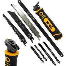 SÜS 8-In-1 Multi Blades Eller Gördü, Drywall Cutter Saw. Hacksaw. Uzun Blade Elleri Gördü, Jab Saw, Sürekli Duvarı Kesmek Için, Sheetrock,, Metel, Plastic, Plywood. Çabuk Değiştirme Mehanizmi.