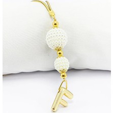 Biuti Iki Kat Incili Harfli Dikiz Ayna Süsü F Harfi, Gold Renkli Hediyelik Yeni Araba Hediyesi