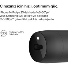 SÜS Boostcharge 30W Hızlı Araç Şarj Cihazı, Usb-C Güç Dağıtım Portlu Kompakt Tasarım, 16, 15, Galaxy S23,, Vb. Için Evrensel Uyumluluğa Sahip USB Araç Şarj Cihazı - Siyah