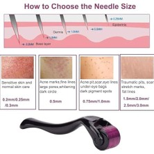 SÜS Dermaroller, Mikro Iğneli Cilt ve Saç Bakım Aleti, Akne Izlerini ve Kırışıklıkları Azaltır, Cilt Tonunu Eşitler, Saç Serumu Uygulaması Için Ideal, Dayanıklı ve Ergonomik Tasarım (1 Mm)