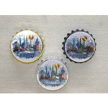 EkoAlışverişDünyam Istanbul Temalı Gazoz Kapağı Magnet - Model 2
