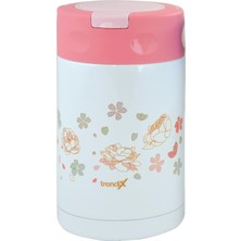 SÜS Çelik Içli Termos 500 ml Pembe Çelik Kaşık Ile TX-6129