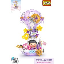 NW NessiWorld LZ4111 Nessiworld  Mor Hava Balonu  Block Oyuncak 666 Parça