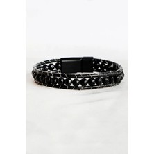 Biuti El Yapımı Doğal Taşlı Erkek Bilekliği, Oniks Sevgililer Günü Hediyesi