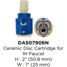 SÜS DA507906N Seramik Disk Kartuş, Fırçalanmış Nikel