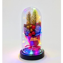 EkoAlışverişDünyam Yılbaşı Temalı Işıklı Dekoratif Cam Fanus - Model 3