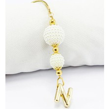 Biuti Iki Kat Incili Harfli Dikiz Ayna Süsü N Harfi, Gold Renkli Hediyelik Yeni Araba Hediyesi