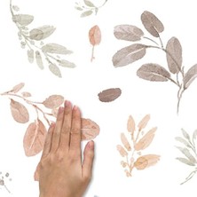 SÜS RMK5336SCS Lisa Denetim Sonbahar Dans Yaprakları Soy ve Yapıştır Duvar Çıkartmaları