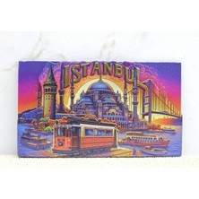 EkoAlışverişDünyam Ahşap Istanbul Temalı Magnet - Model 9