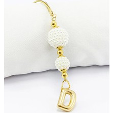 Biuti Iki Kat Incili Harfli Dikiz Ayna Süsü D Harfi, Gold Renkli Hediyelik Yeni Araba Hediyesi