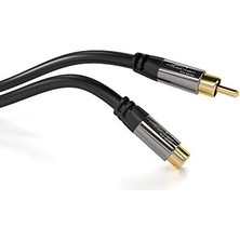 SÜS – Cinch Uzatma Kablosu – 5m – Mükemmel Ses Kalitesi Için Özellikle Kırılmaz Hibrit Kablo (Subwoofer/ses Kablosu, Rca Fişten Jak Girişe, Amplifikatör/hifi Için Ideal, Analog ve Dijital)