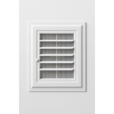 SÜS Plastik Banyo Wc Havalandırma Menfezi, Kolay Montajlı, Sinek Böcek Geçirmeyen Yapı, Çift Taraflı Bantla Kullanılabilir, Buhar ve Nem Önleyici, Panjur Sistemli, Estetik Tasarım (35X35 Cm)