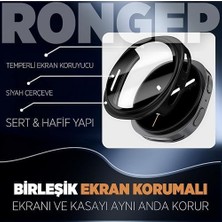 SÜS Galaxy 8 44MM Için Sert Katmanlı Kasa Koruyucu Kılıf Pc Malzeme + Ekran Korumalı Çizilmeye Karşı Koruyan Dokunmatiği ve Görüntüyü Etkilemeyen Galaxy Watch8 Ekran Koruyucu (Siyah)