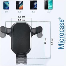 SÜS 360 Derece Dönebilir Araç Içi Izgaralıktan Otomatik Kavramalı Metal Kelepçeli Telefon Tutucu - AL3738