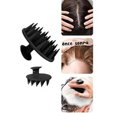 SÜS Yumuşak Silikon Uçlu Saç Derisi Masaj Tarağı Aleti Saç Yıkama Tarağı Fırçası
