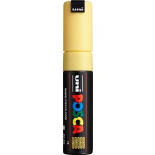 Uni-Ball Markör Boyama Kalemi Posca Boyama Kalemi Su Bazlı Poster 8.0 Mm Saman Sarı Pc-8K (6 Lı Paket)