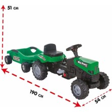 NW NessiWorld Power Pedallı Big Trolley Traktör Yeşil-Pls
