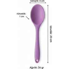 SÜS Silikon Kaşık + Silikon Mama Kaşığı 2’li Set - Dayanıklı, Çizmez, Tek Parça Tasarım (Mor)
